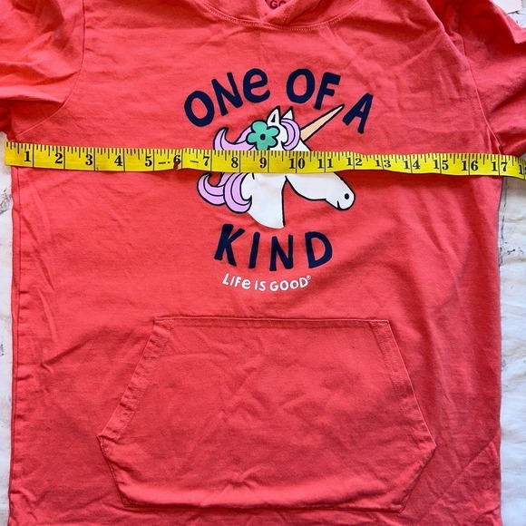NWOT Girl’s XXL Life Is Good LS Hooded Unicorn Graphic TShirt - Picture 4 of 5